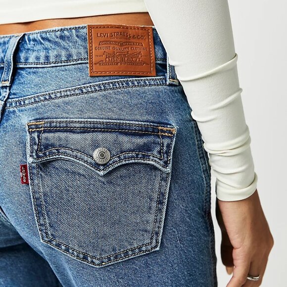 Women's LEVI'S Noughties Bootcut Jeans Medium Blue Denim Flared Y2K Size 29 30 - Picture 14 of 15